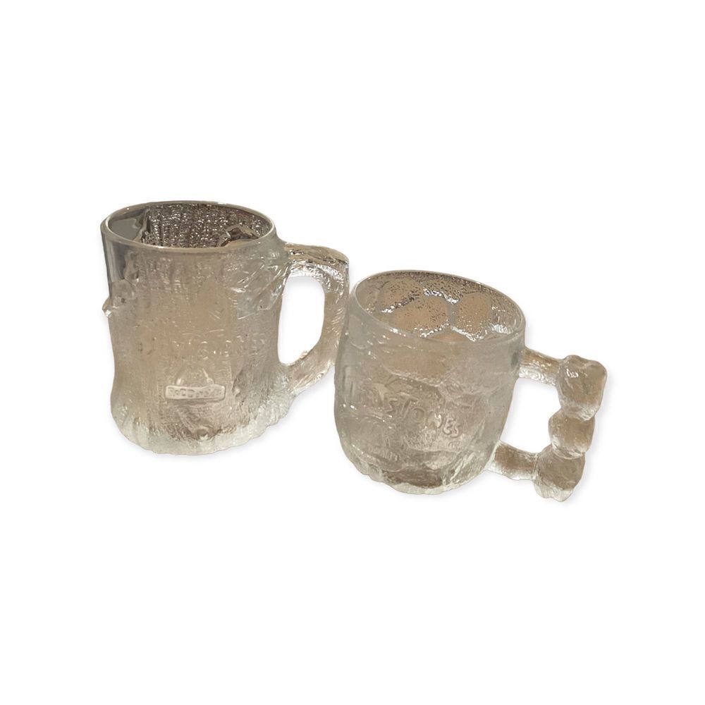 McDonald’s The Flintstones Glass Mugs Vintage Sets